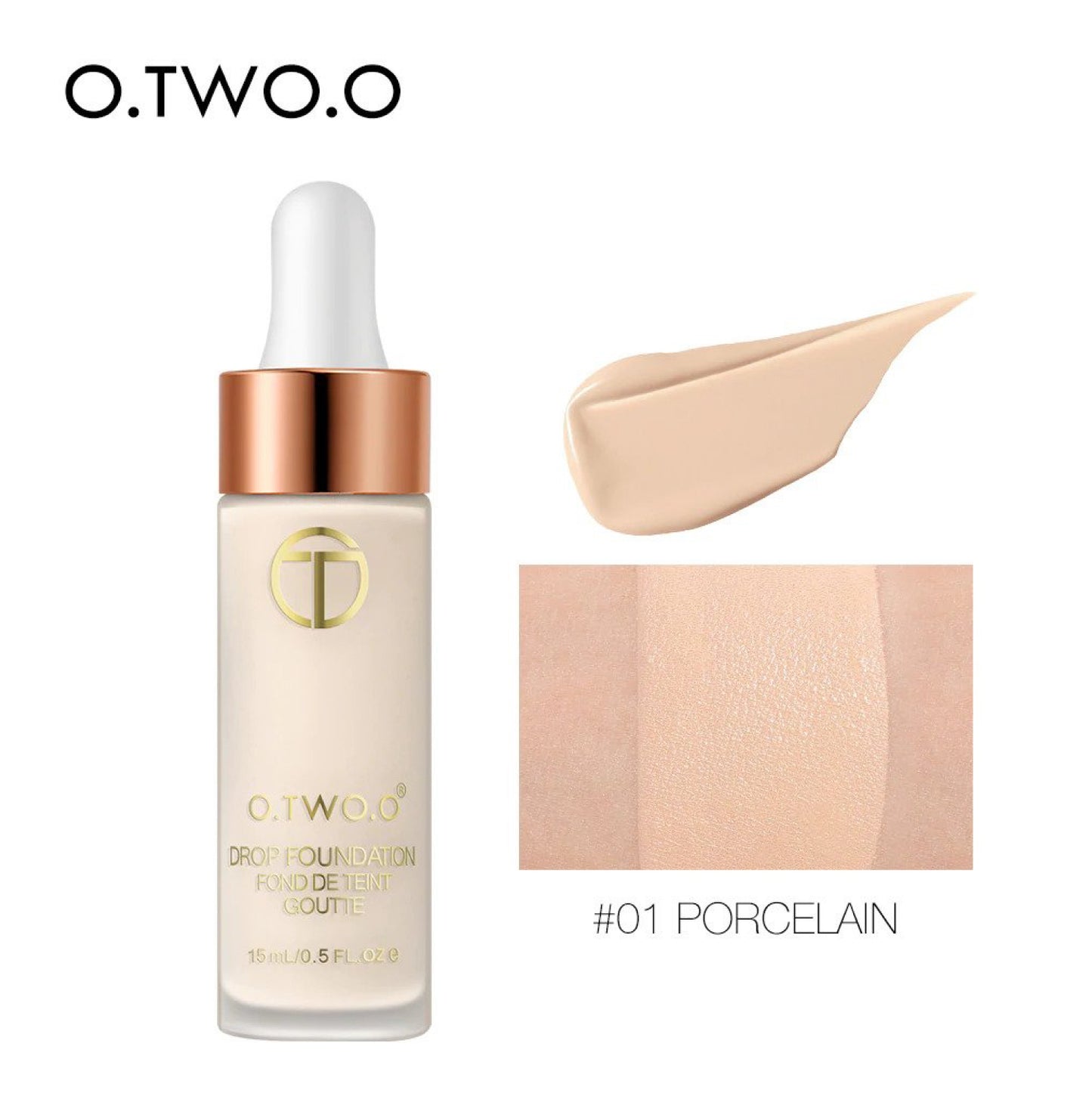 O.TWO.O Dropper Full Cover Oil Control Liquid Foundation